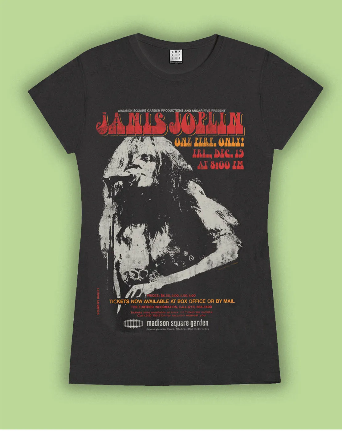 Amplified Janis Joplin Womens T-Shirt