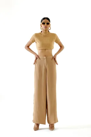Beige Flowy Pant