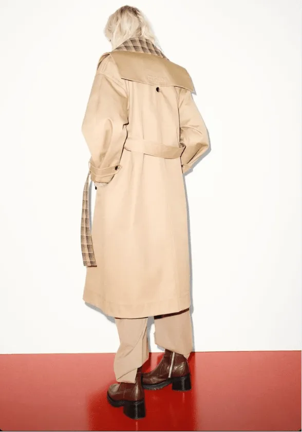 Bonded Cotton Oversized Coat / Tigers Eye
