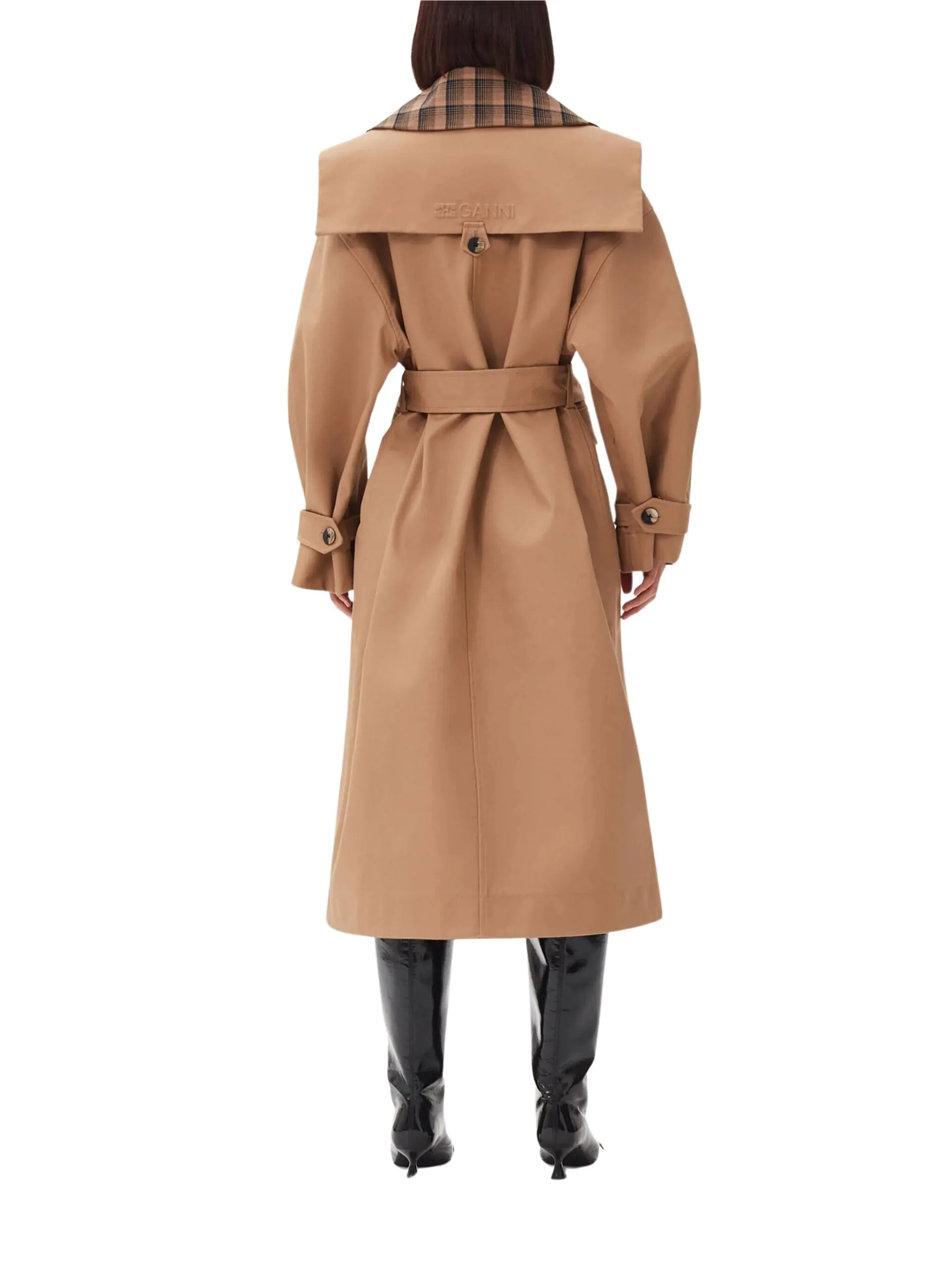 Bonded Cotton Oversized Coat / Tigers Eye