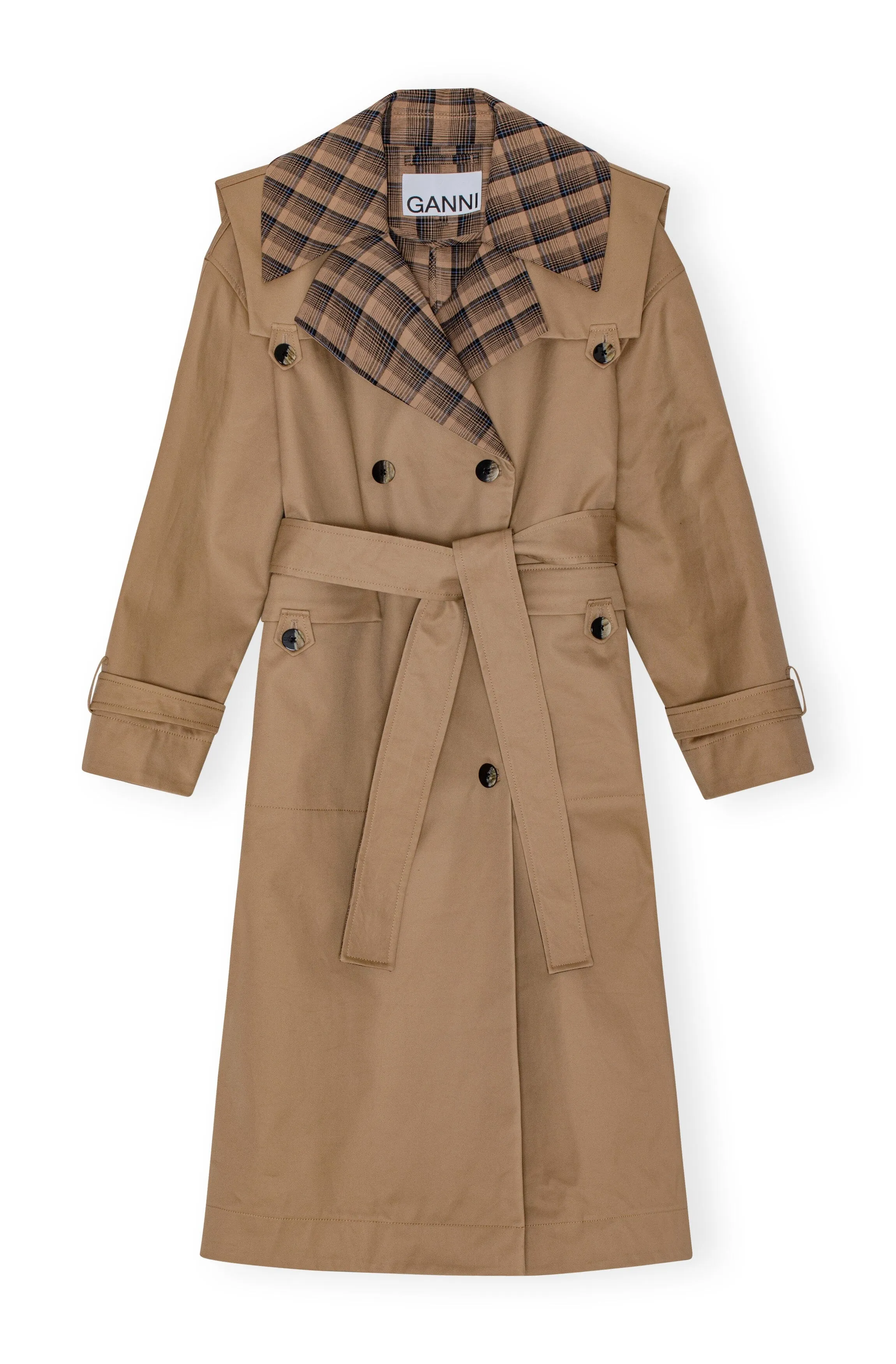 Bonded Cotton Oversized Coat / Tigers Eye