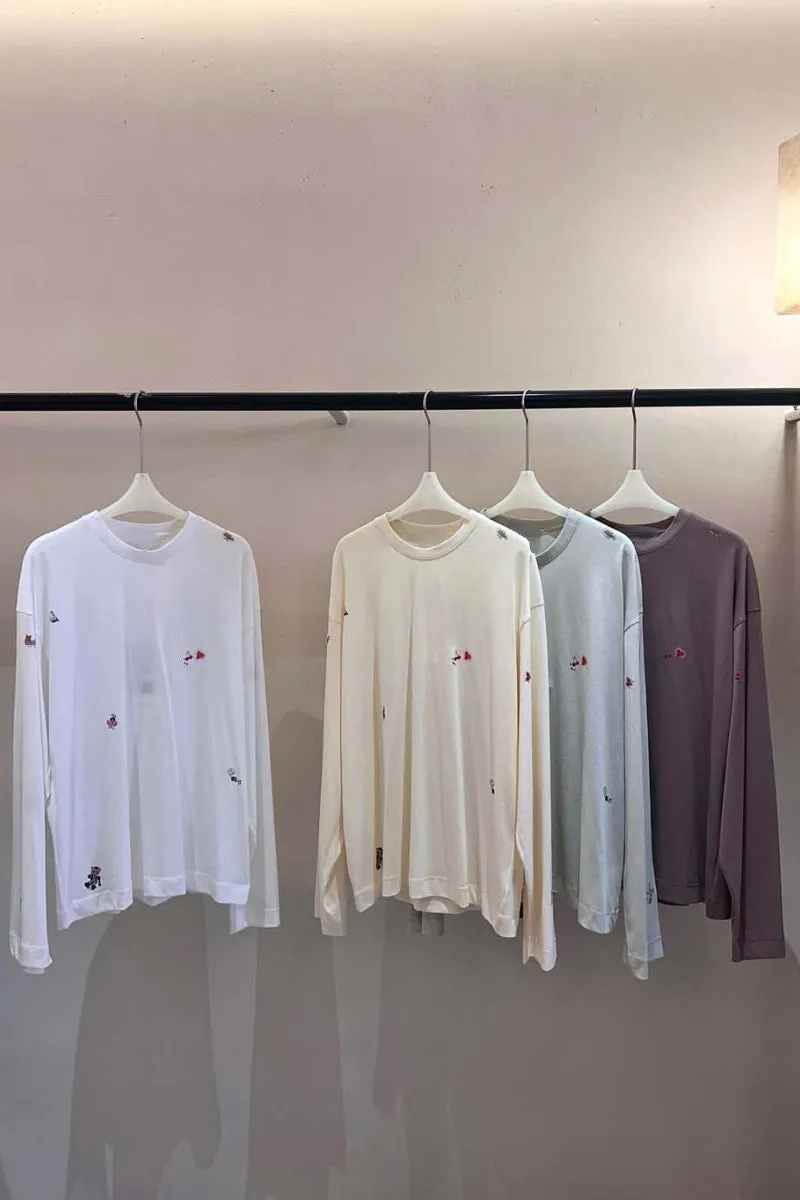 Cotton graffiti long sleeved T-shirt | 4 color