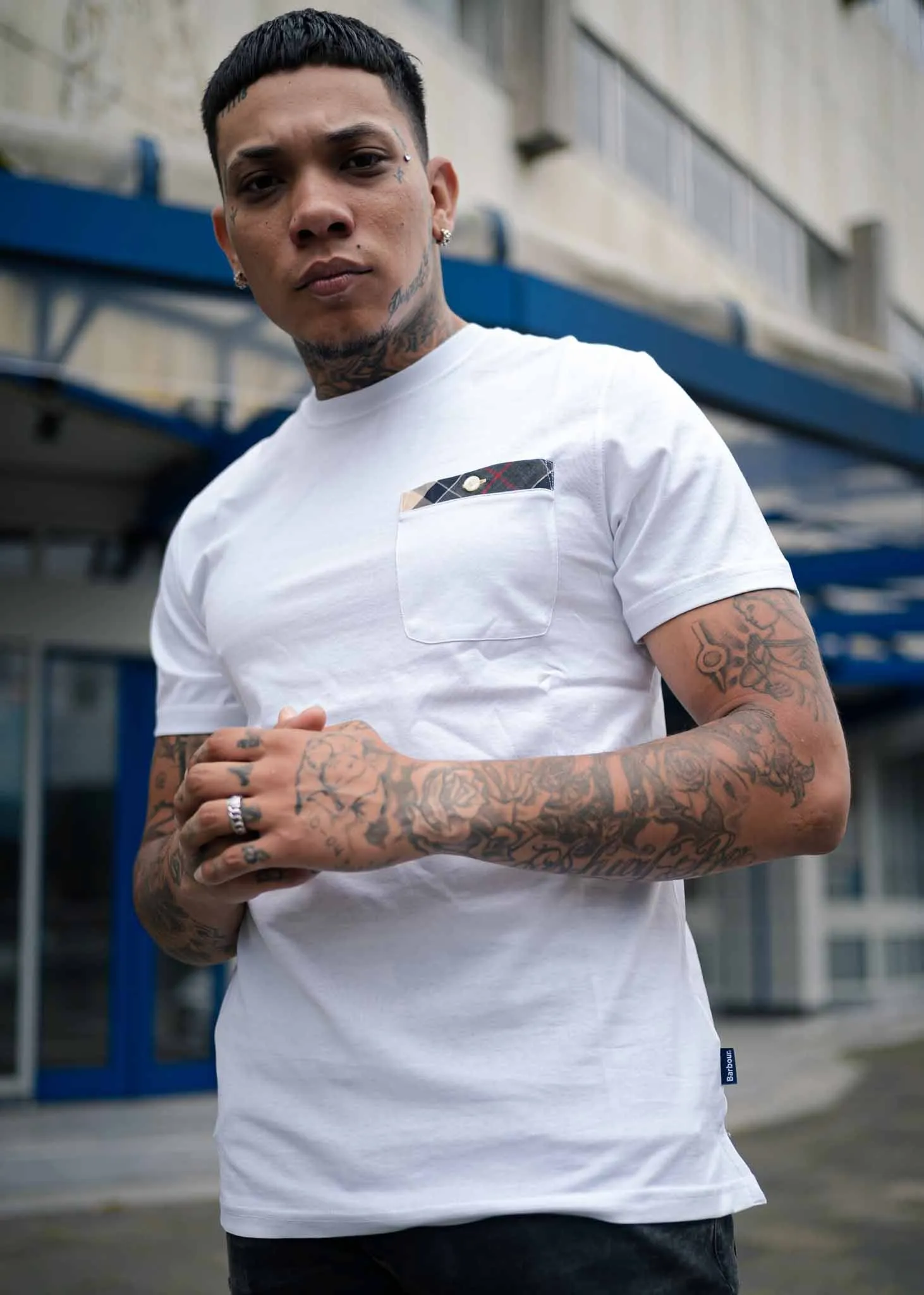 Durness pocket tee - white