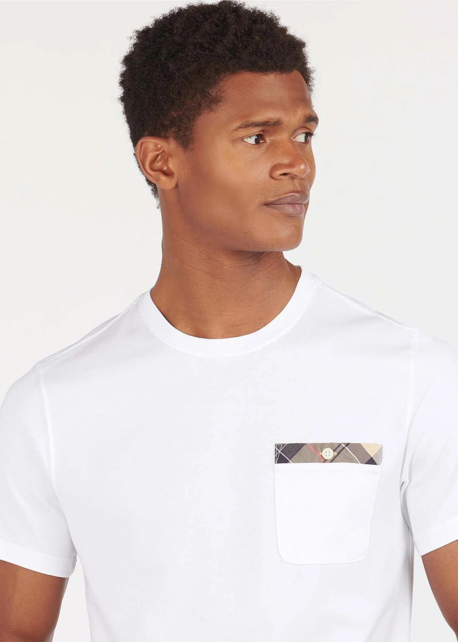 Durness pocket tee - white