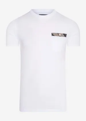 Durness pocket tee - white