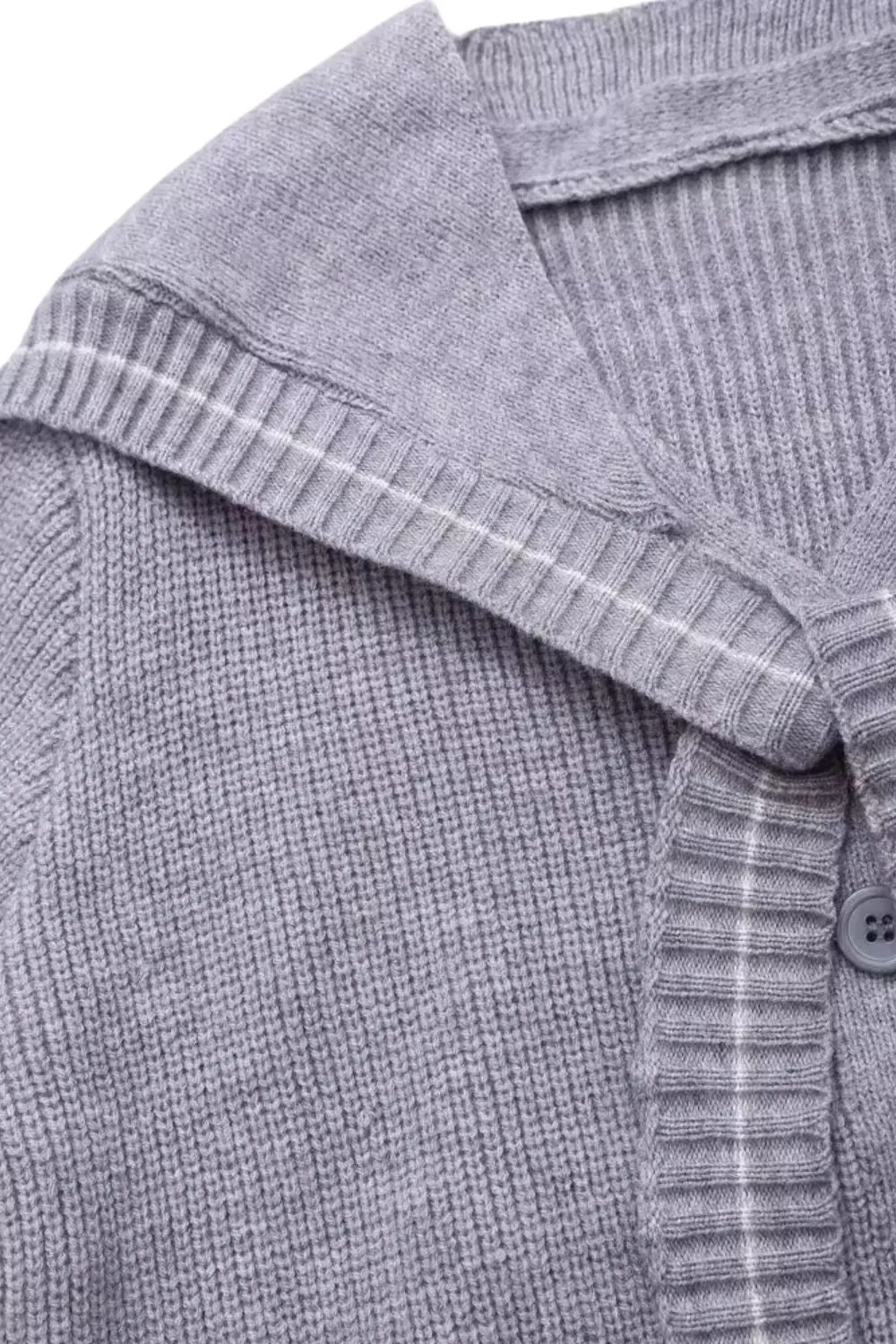 'Ella 'Color-Block Knit with Navy Collar Detail