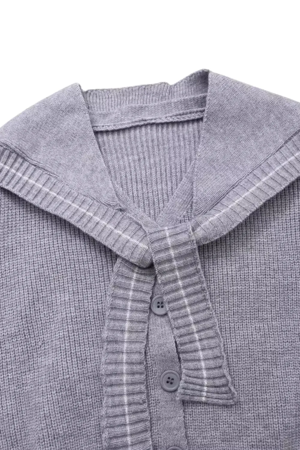 'Ella 'Color-Block Knit with Navy Collar Detail