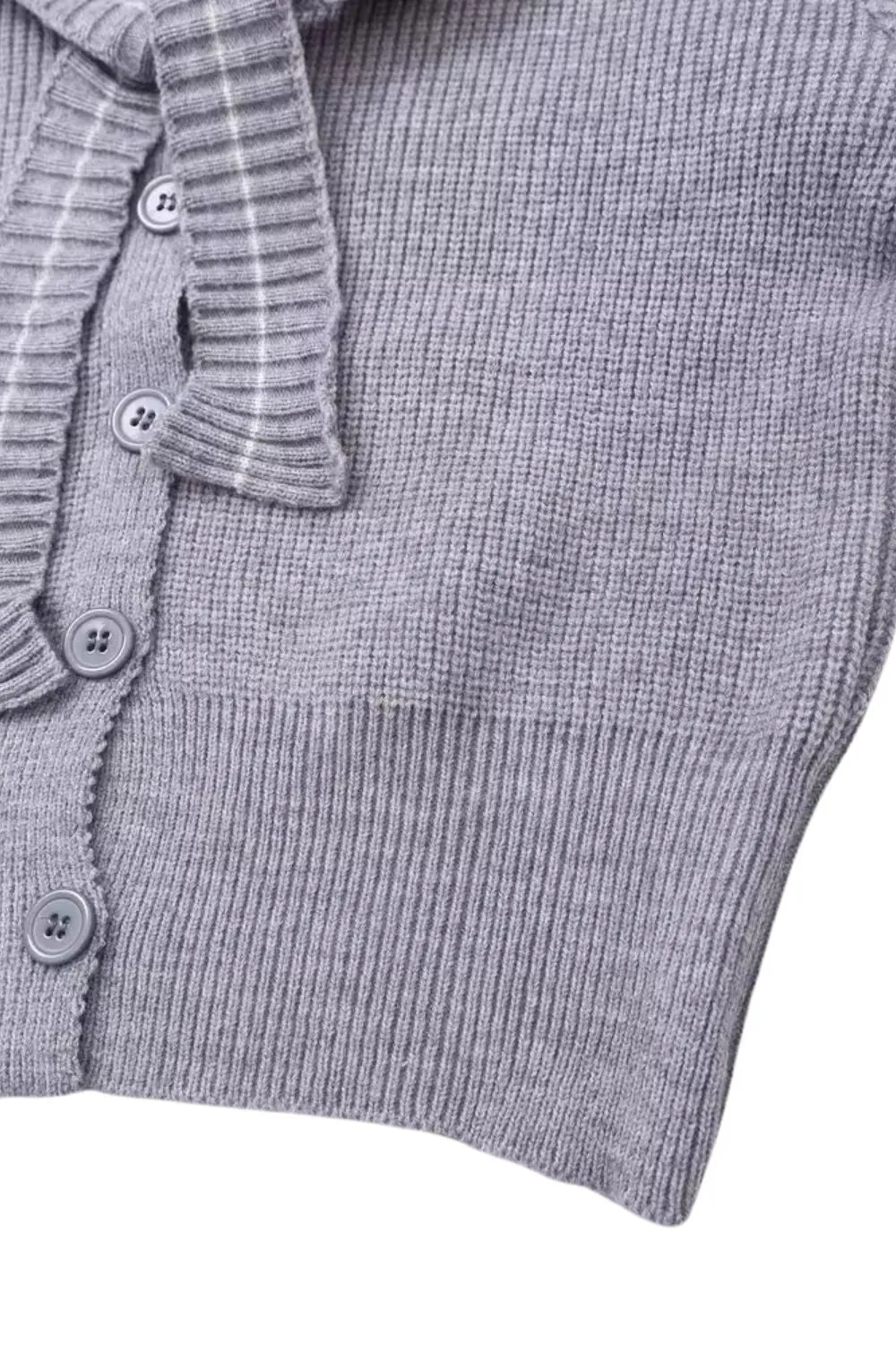 'Ella 'Color-Block Knit with Navy Collar Detail