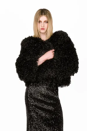 Faux Curly Lamb Fur Jacket
