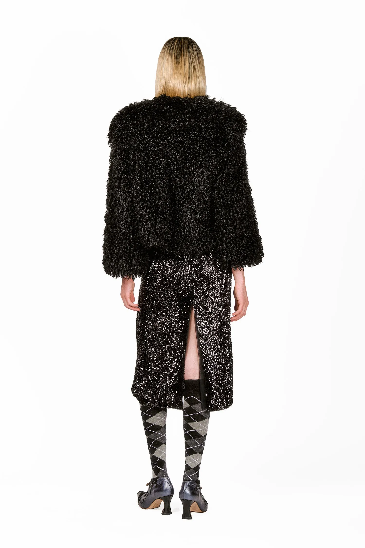 Faux Curly Lamb Fur Jacket