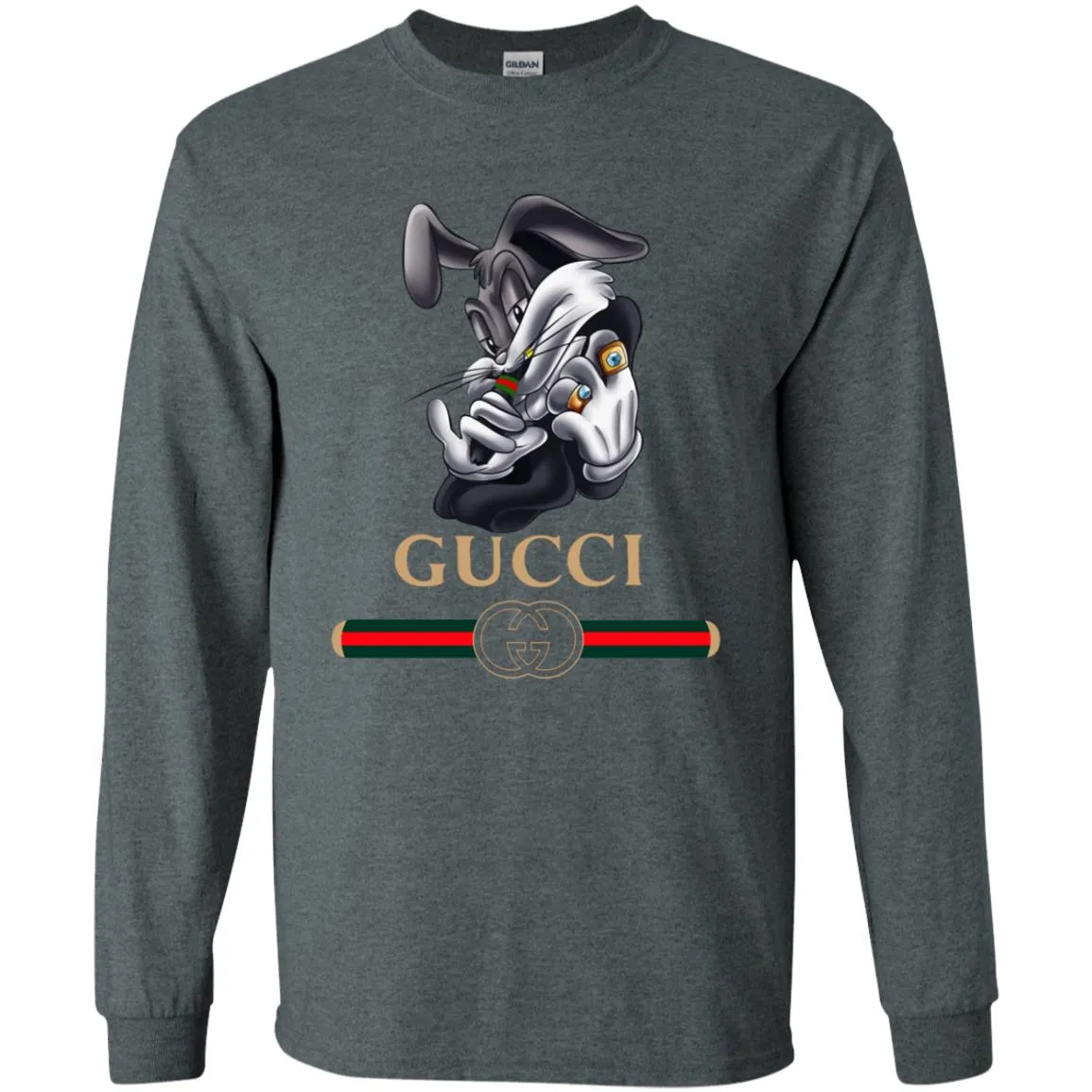 Gucci Rabbit Movie Disney T-shirt Men Long Sleeve Shirt
