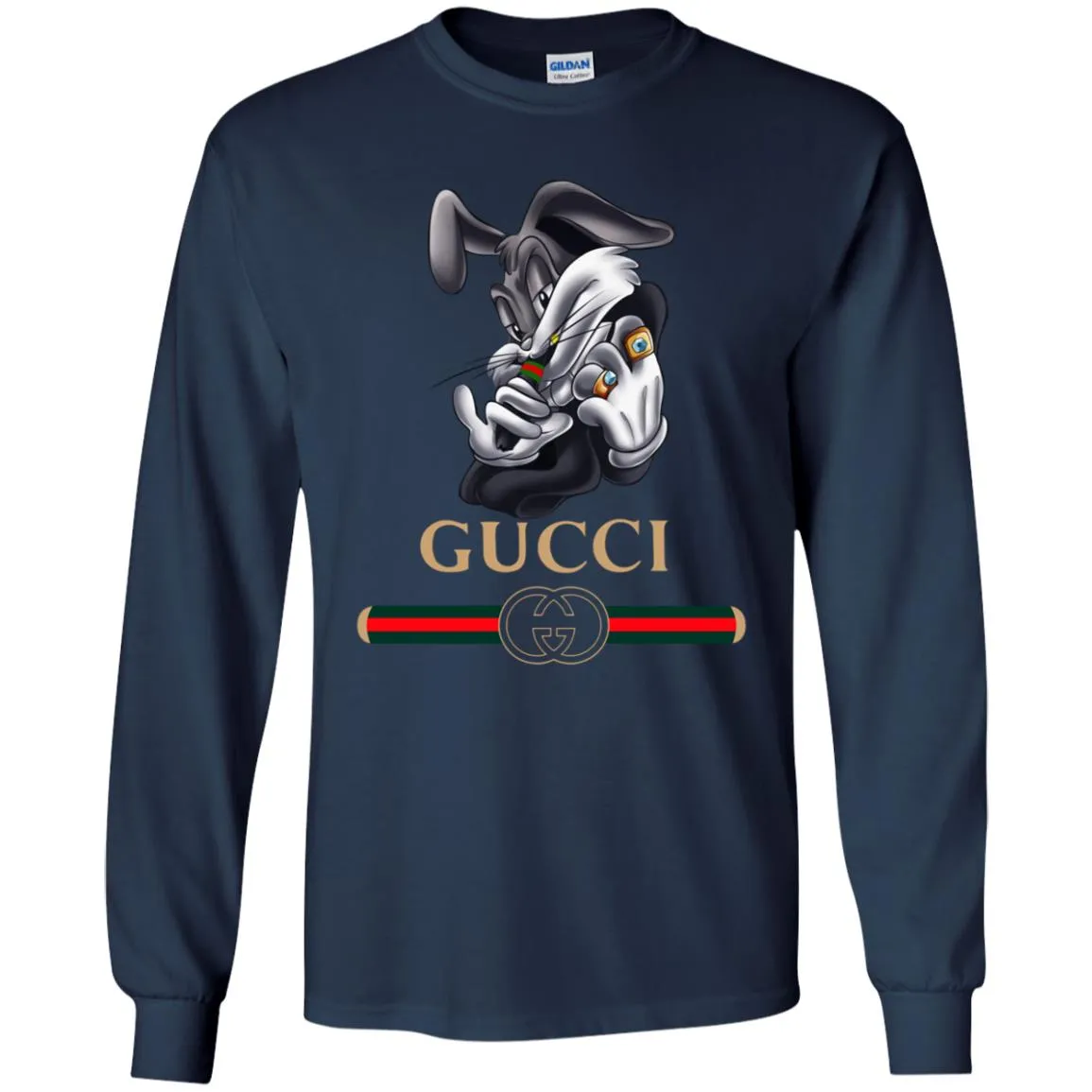 Gucci Rabbit Movie Disney T-shirt Men Long Sleeve Shirt