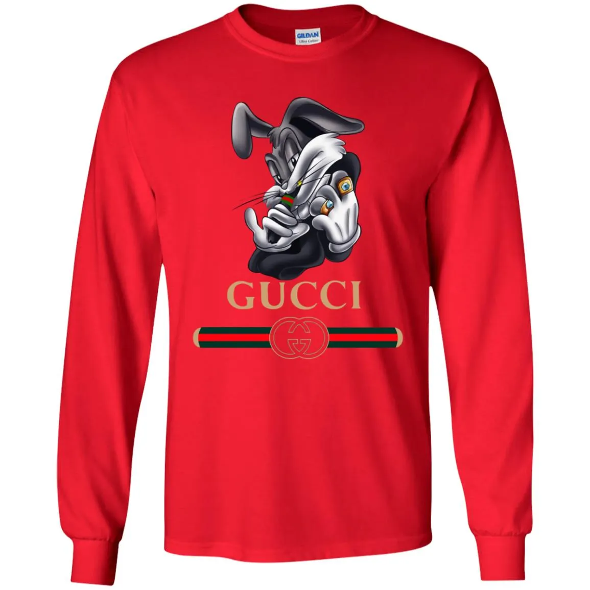 Gucci Rabbit Movie Disney T-shirt Men Long Sleeve Shirt