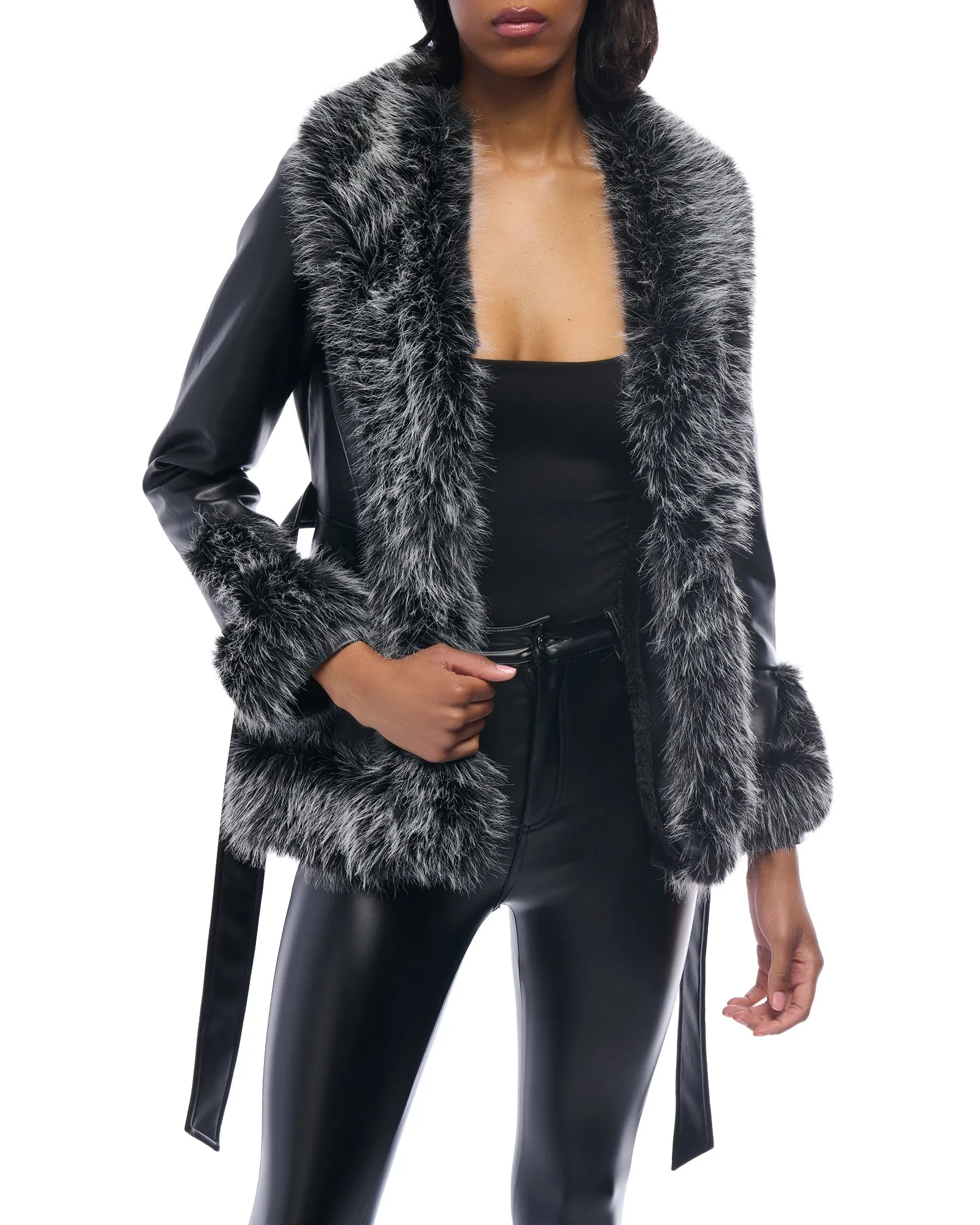 KENZY-NEW FAUX FUR JACKET