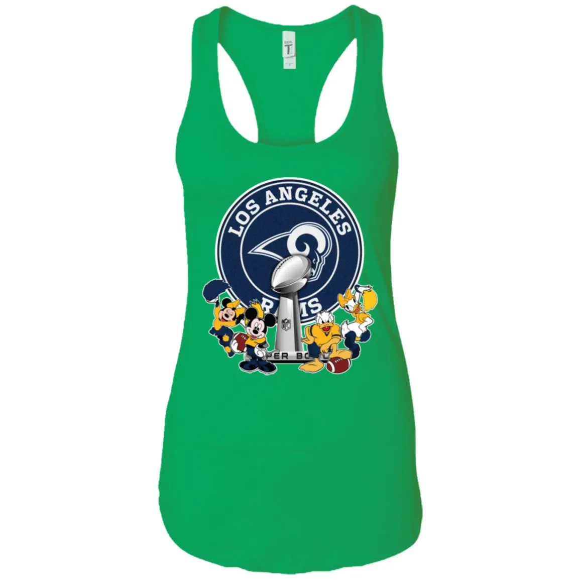 Los Angeles Rams Super Bowl 2019 Mickey Minnie Mouse Donald Daisy Duck Football Nfl Women Tank Top