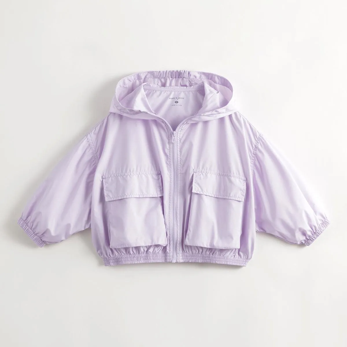 MARC & JANIE Boys Girls Bat Sleeve Lightweight Sun Protective Hooded Jacket 240362