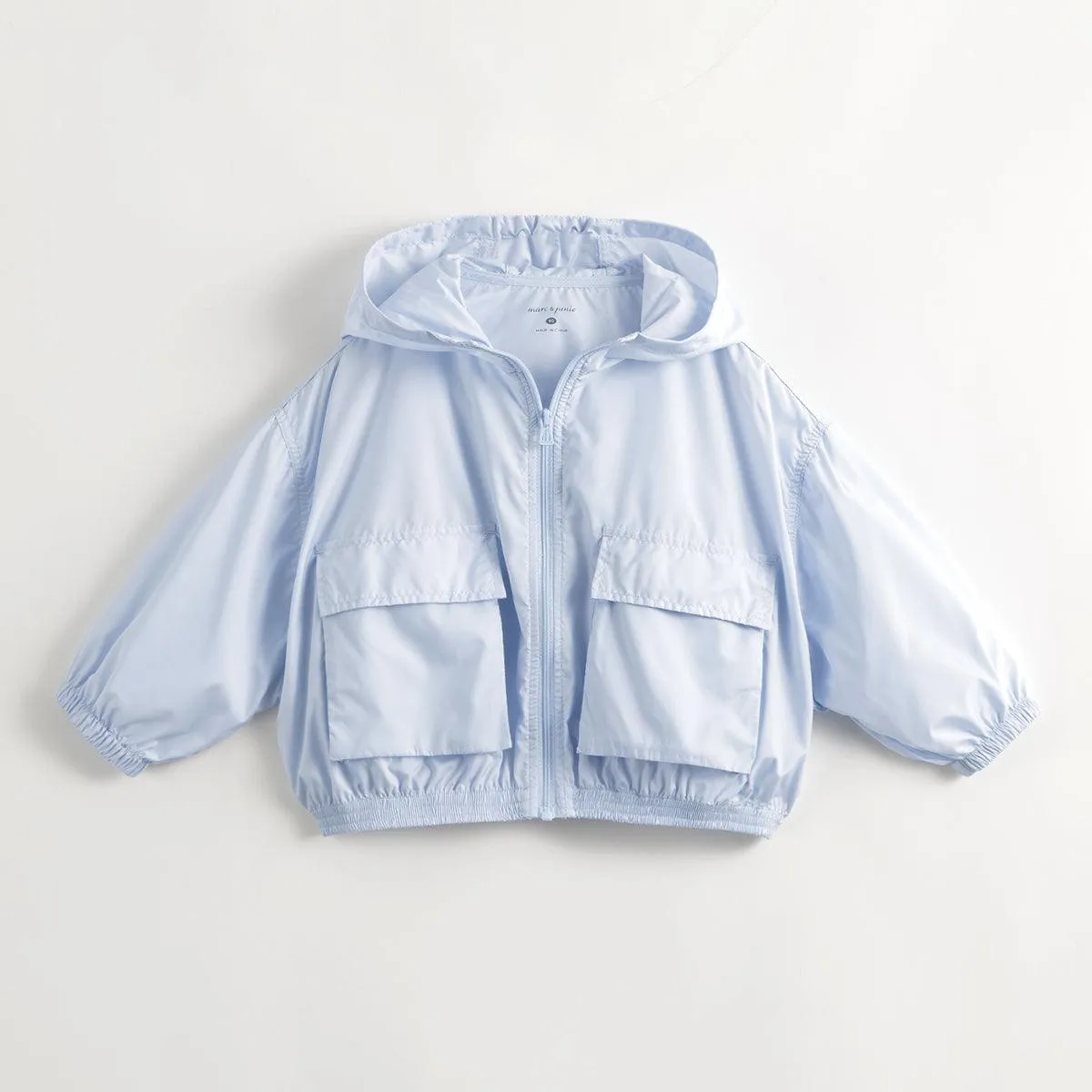 MARC & JANIE Boys Girls Bat Sleeve Lightweight Sun Protective Hooded Jacket 240362