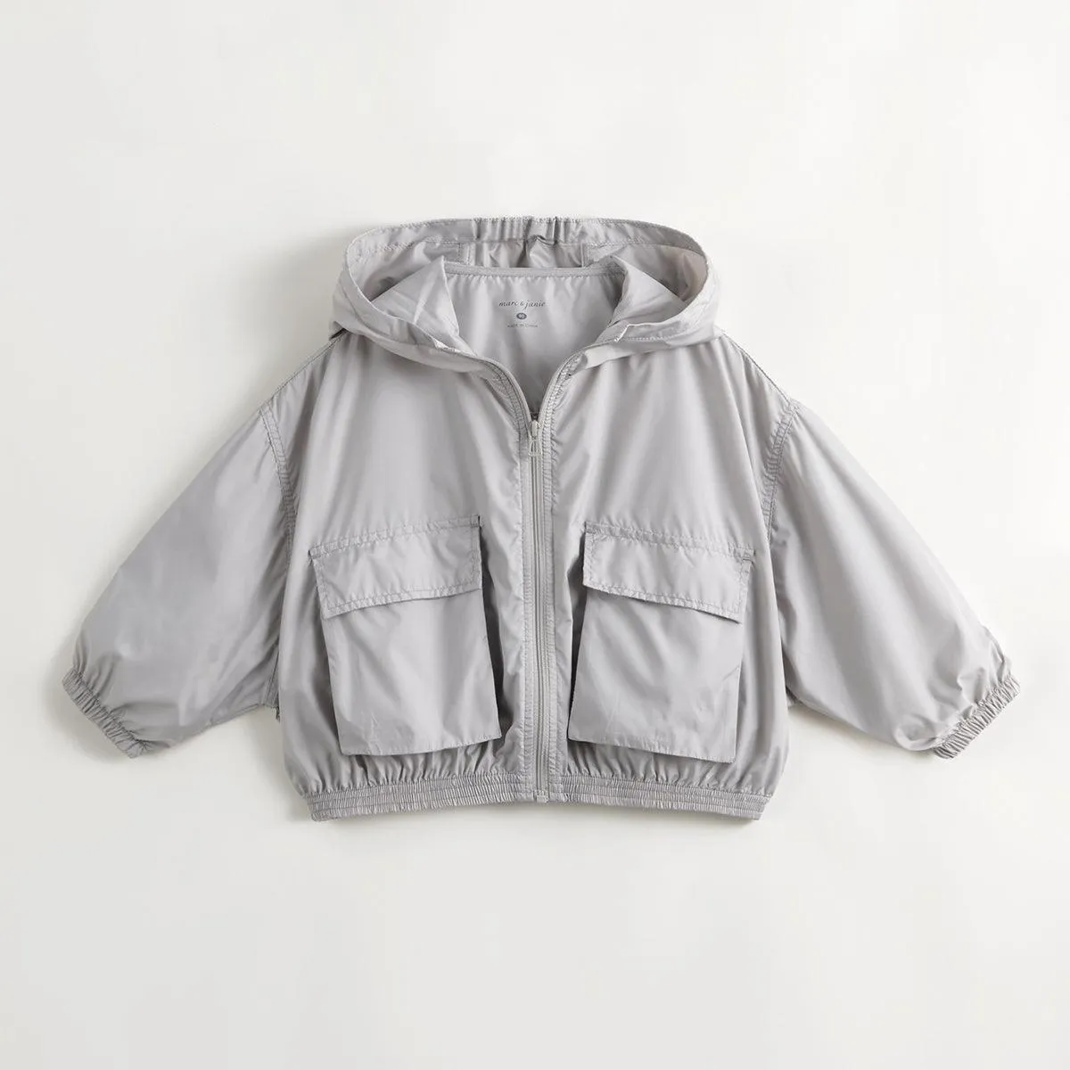 MARC & JANIE Boys Girls Bat Sleeve Lightweight Sun Protective Hooded Jacket 240362