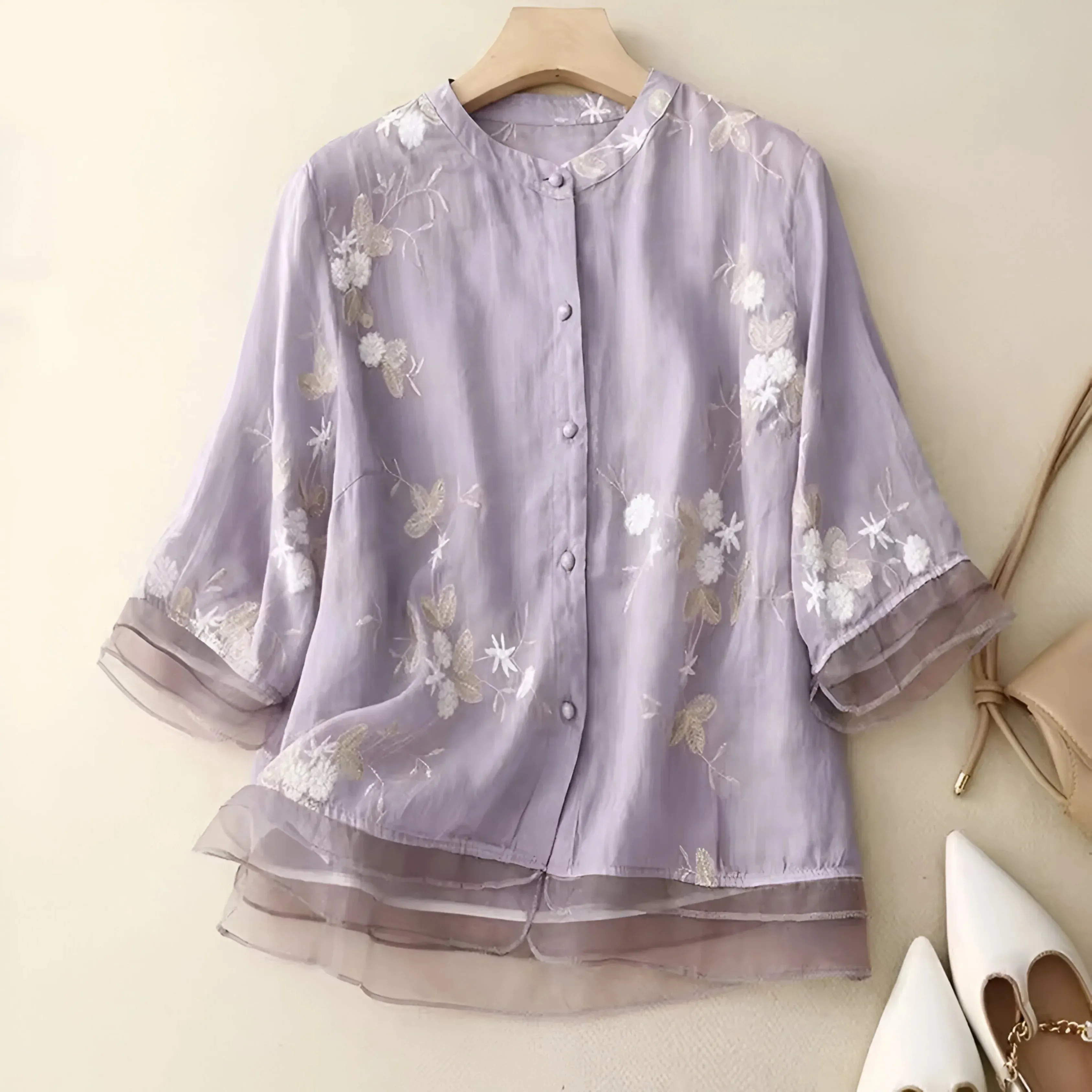 Mila Embroidered Cotton Top