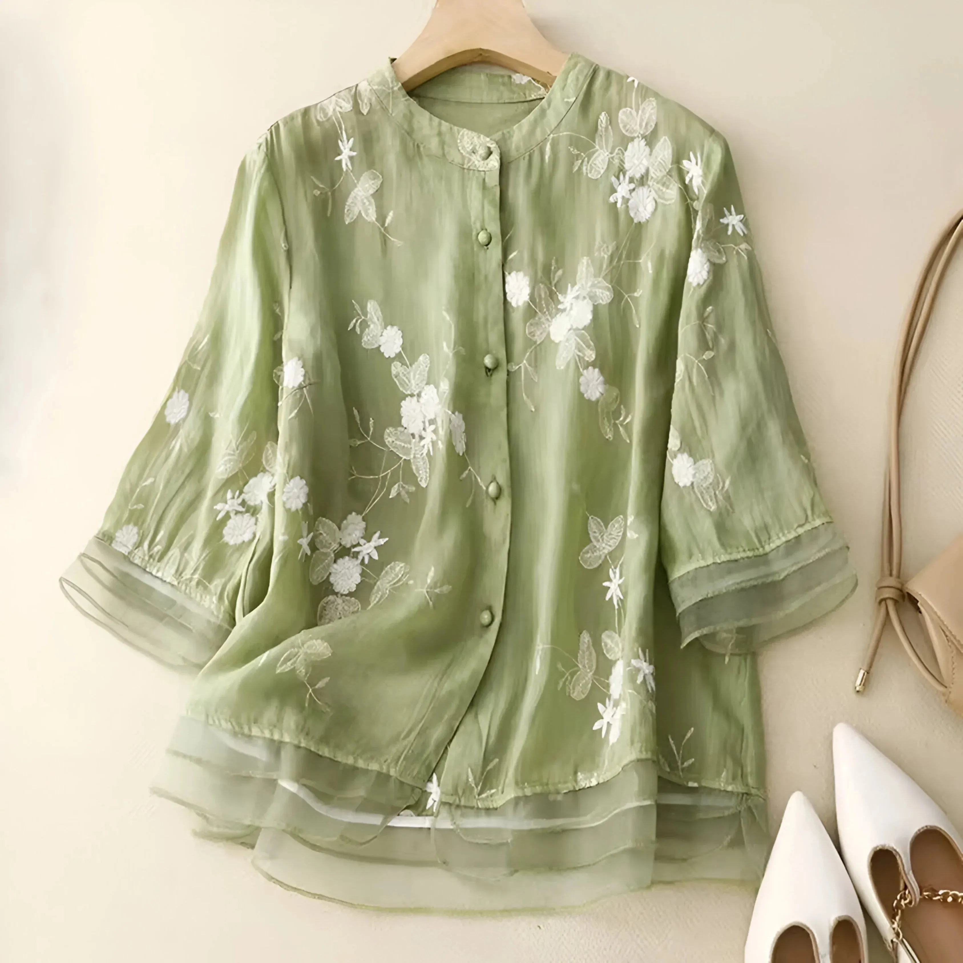 Mila Embroidered Cotton Top