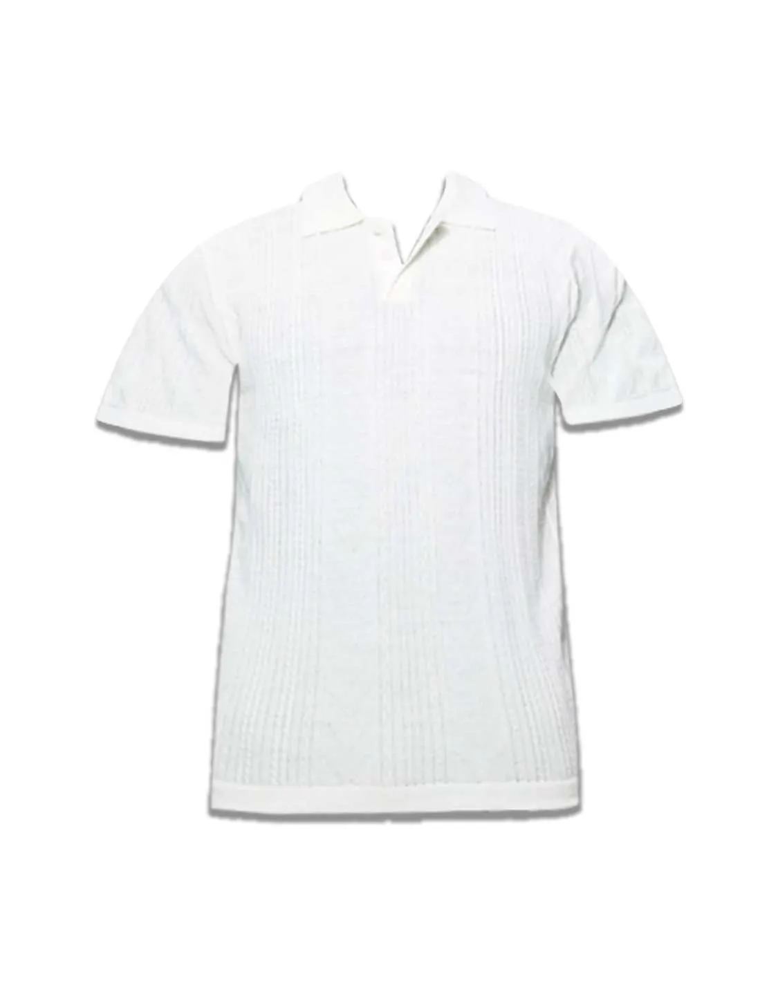 Mini Lightweight Striped Texture Knitted Polo