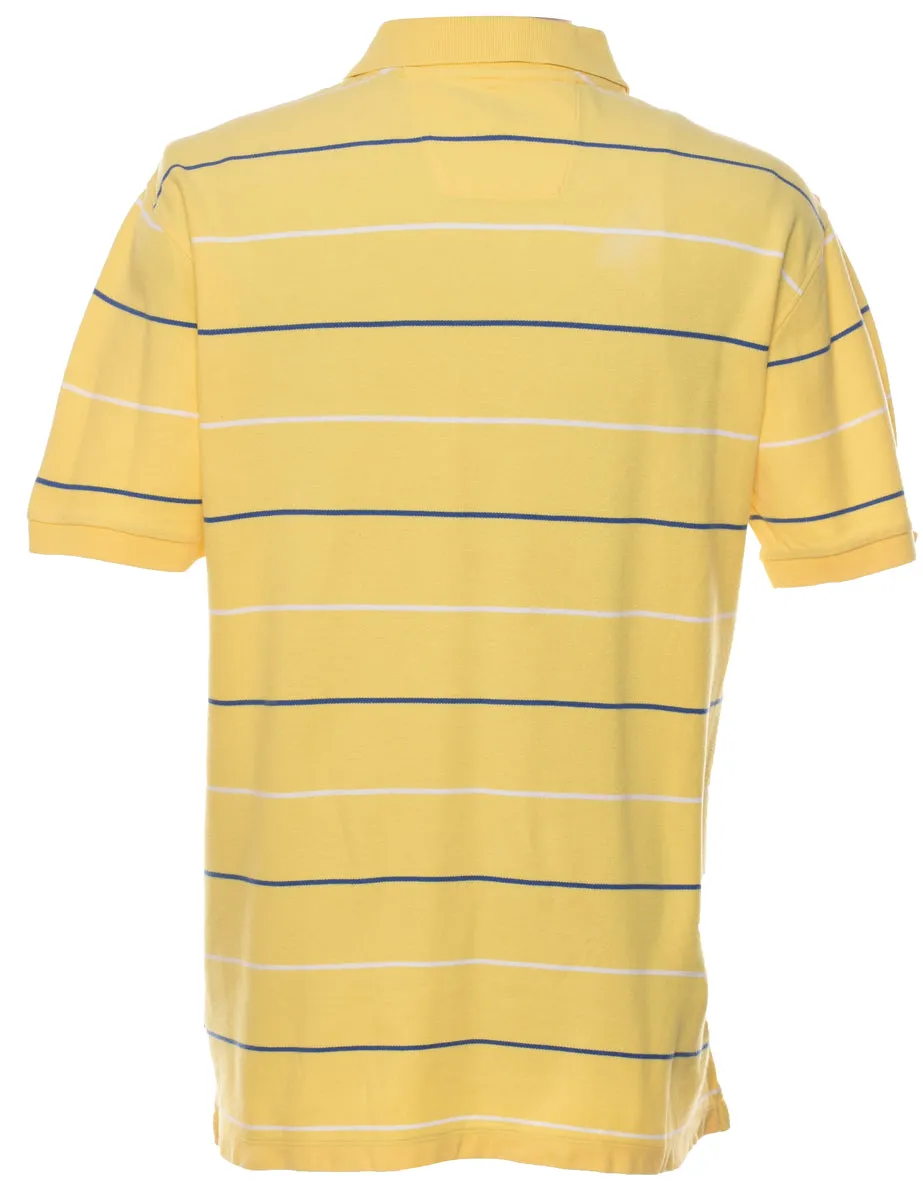 Nautica Navy & Yellow Polo T-shirt - L