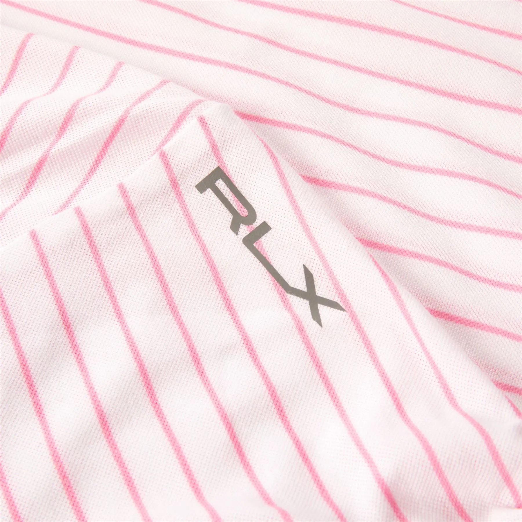 RLX Tour Pique Cotton Polo Ceramic White/Flamingo Pink - SS24