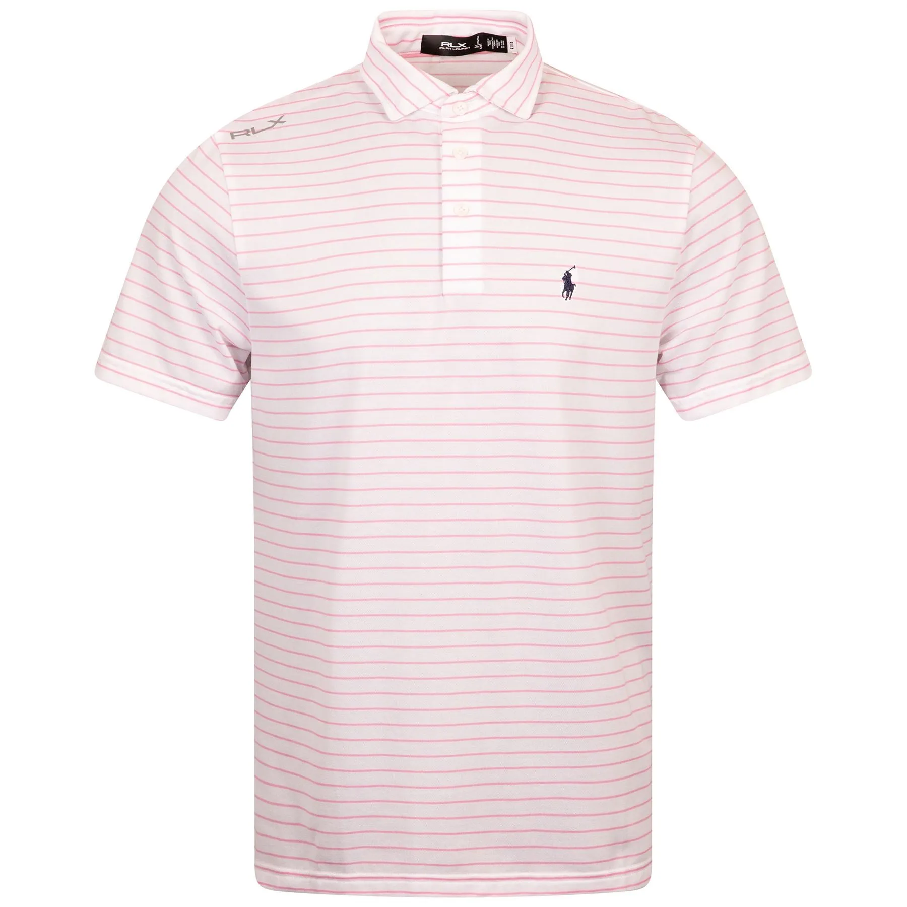 RLX Tour Pique Cotton Polo Ceramic White/Flamingo Pink - SS24