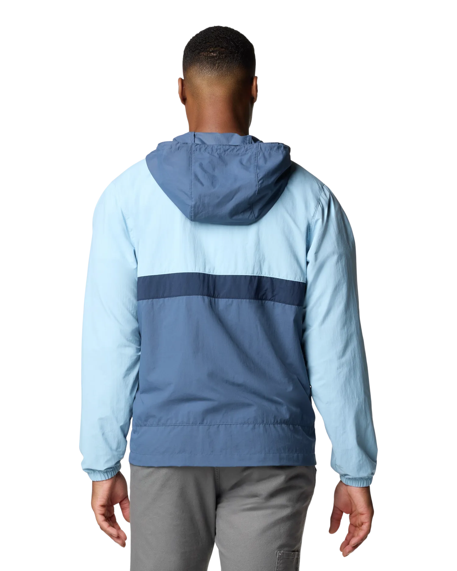Spire Valley Hooded Windbreaker Jacket in Ripple Blue, Dark Mountain & Collegiate Navy