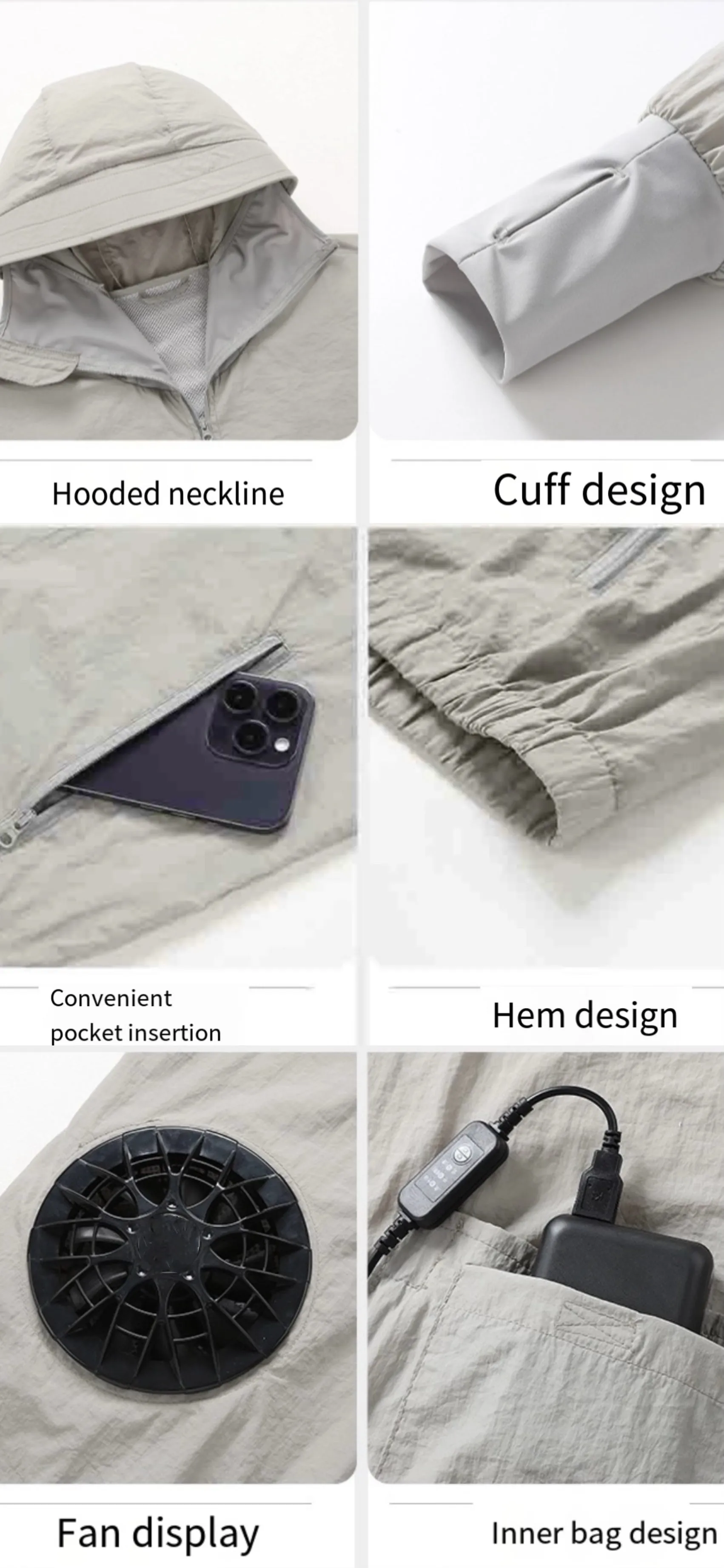 Summer Fishing Jacket Sun-Protective Cooling Fans Jacket with Smart Temperature Control for Outdoor Comfort