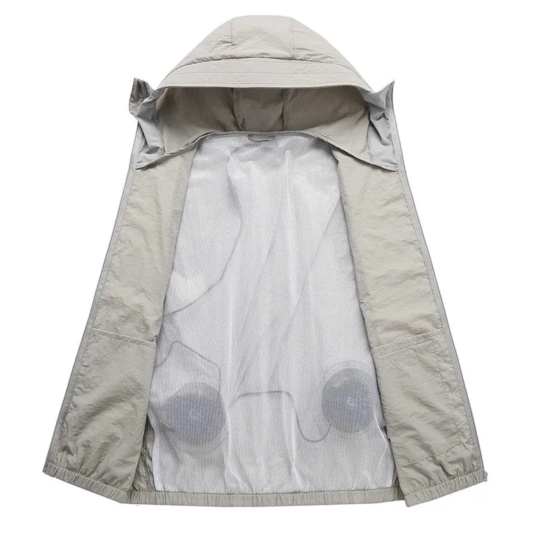Summer Fishing Jacket Sun-Protective Cooling Fans Jacket with Smart Temperature Control for Outdoor Comfort