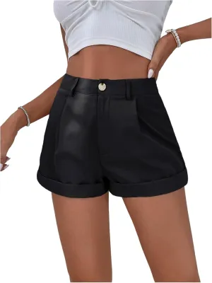 SweatyRocks Women's Wide Leg Shorts Pleated High Waisted Casual Work Shorts