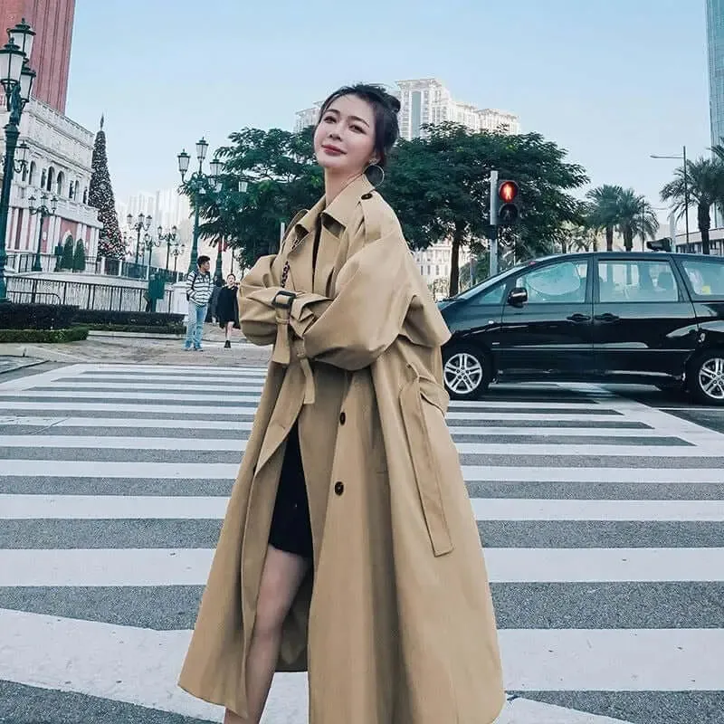 trench coat women Spring Classic Camel coat