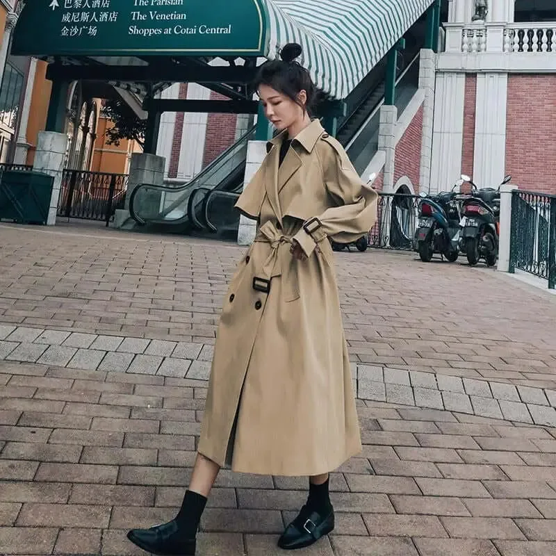 trench coat women Spring Classic Camel coat