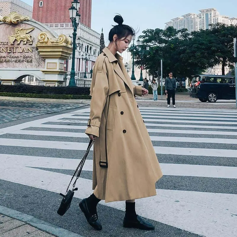 trench coat women Spring Classic Camel coat