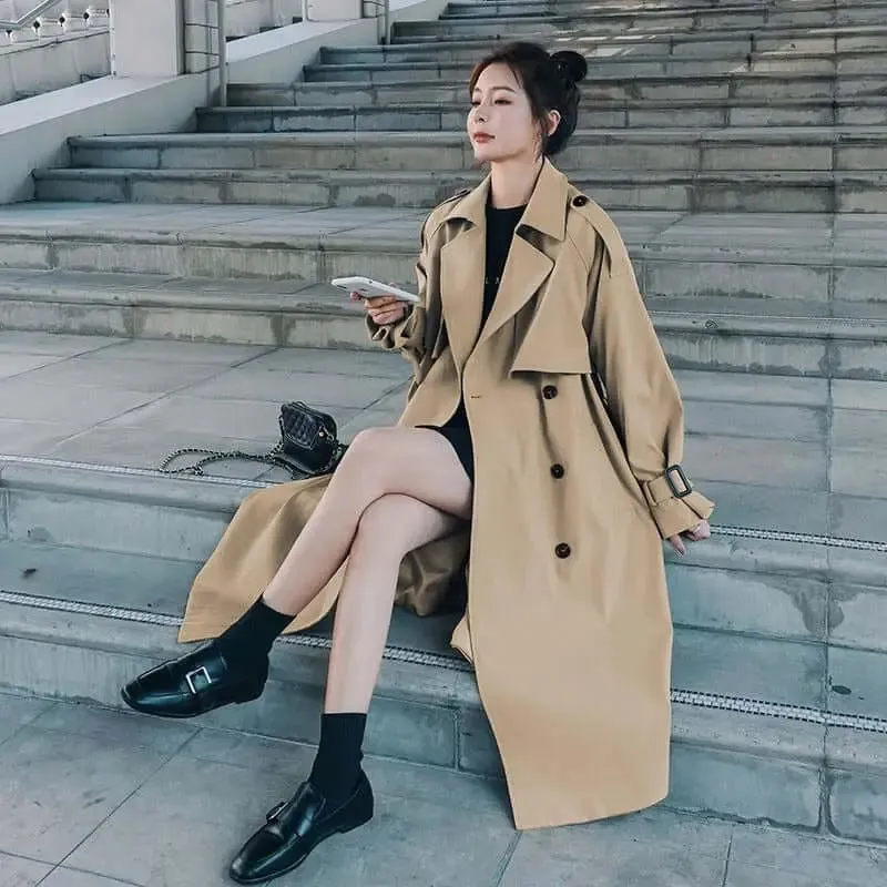 trench coat women Spring Classic Camel coat