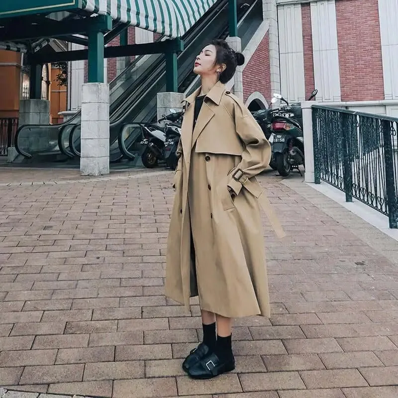 trench coat women Spring Classic Camel coat