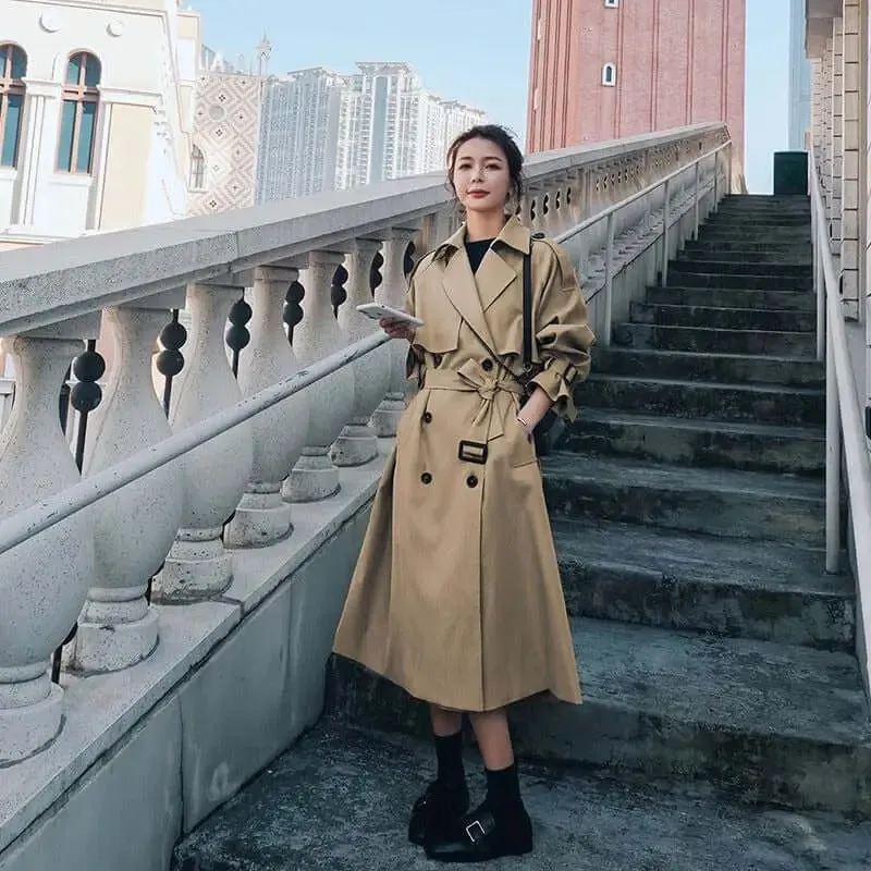 trench coat women Spring Classic Camel coat