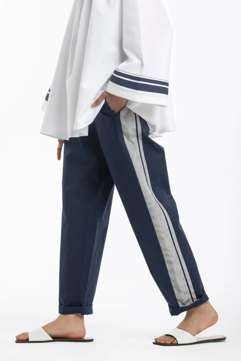 Wide Sleeve Gather Neck Top Co-ord- White