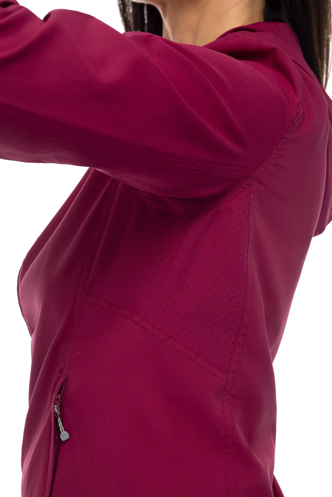 Women's Arcadian Packable Sunblock Jacket  |  Red Crush