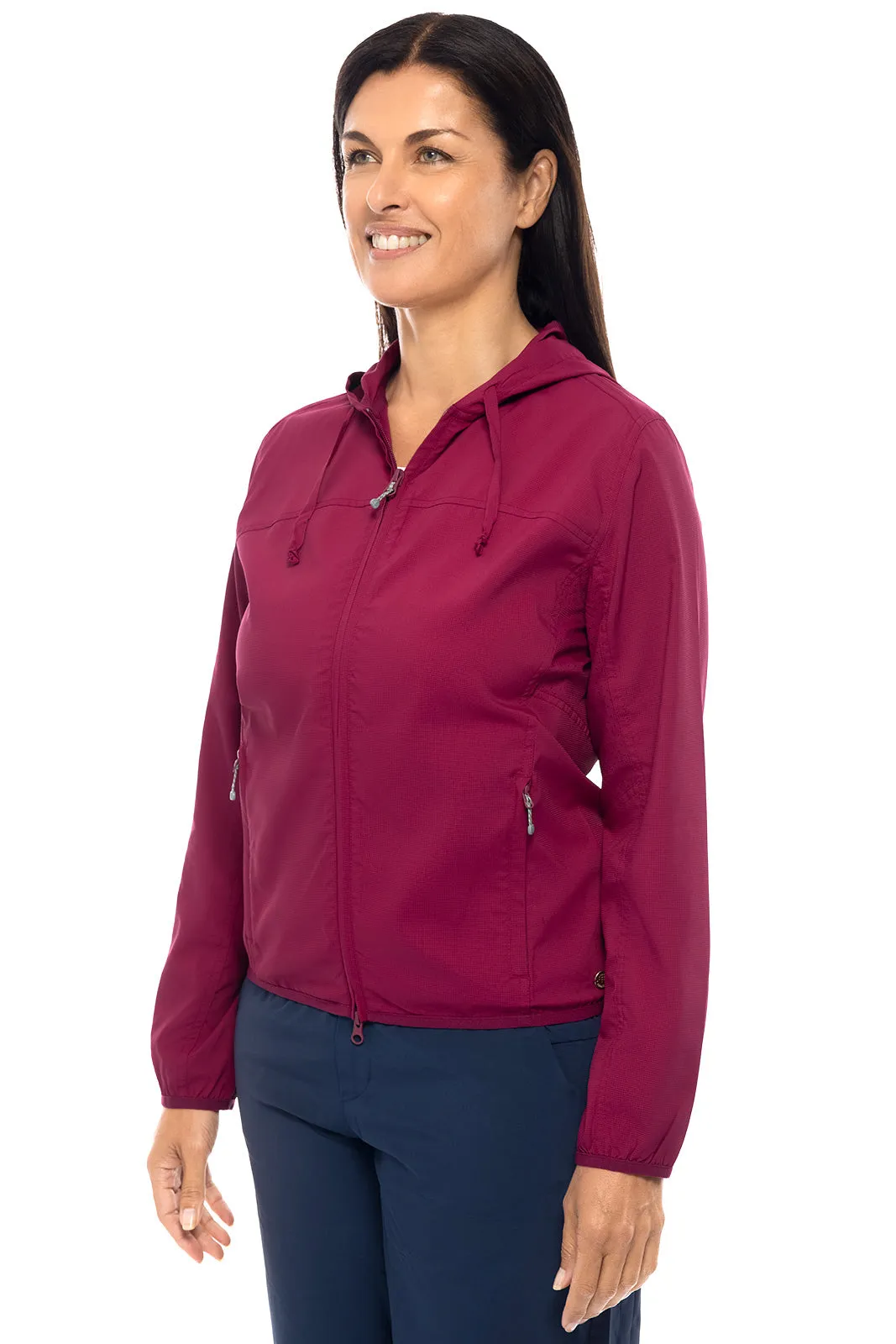 Women's Arcadian Packable Sunblock Jacket  |  Red Crush