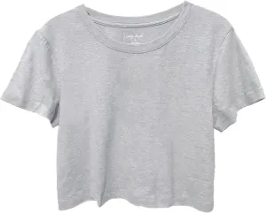 Women's Loose Fit Crop Tops Round Neck Short Sleeve Casual 100% Cotton Cropped Top Tee T-Shirt