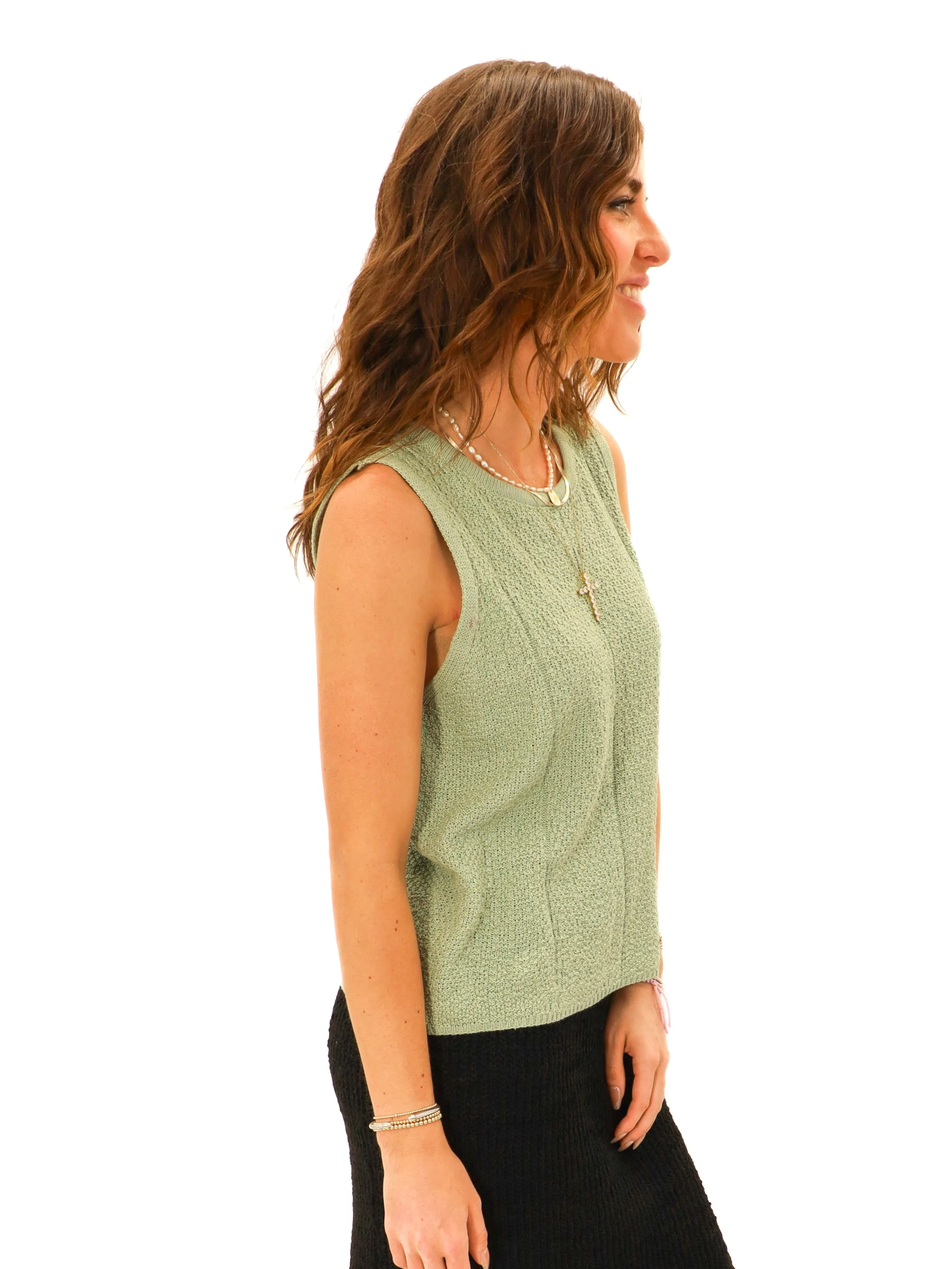 Work and Play Sage Green Tank Top